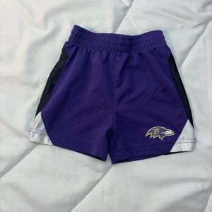 NFL Baltimore Ravens Purple and Black Kids Shorts size 12M